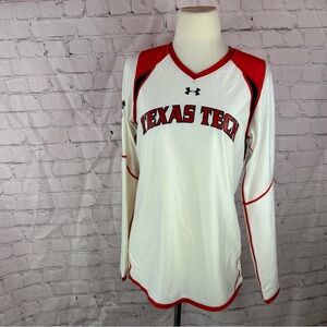 Under Armour Womens L Texas Tech Long Sleeve warm-up top Tee collegiate fandom